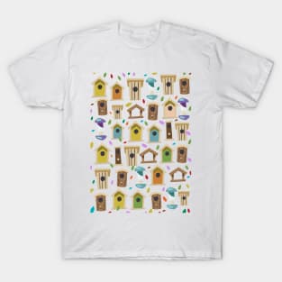 Bird Boxes cartoon T-Shirt